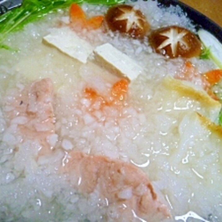 鬼おろしで鮭のみぞれ鍋(雪見鍋)